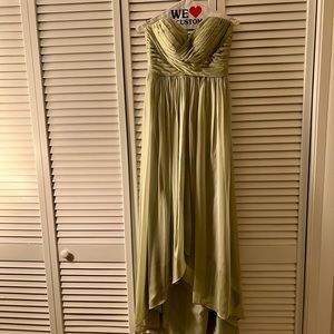 Belsoie Bridesmaid Dress Sage Green Size 10 Strapless Floor Length